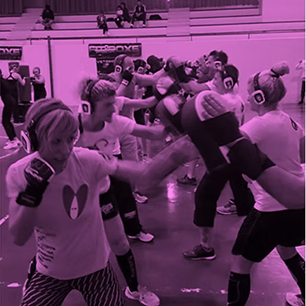Silent Fitness at a Silent Discotek event
