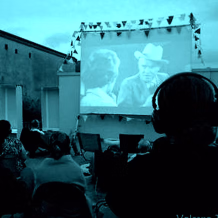 Silent Cinema at a Silent Discotek event