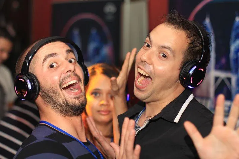 Two guests enjoying the demo together