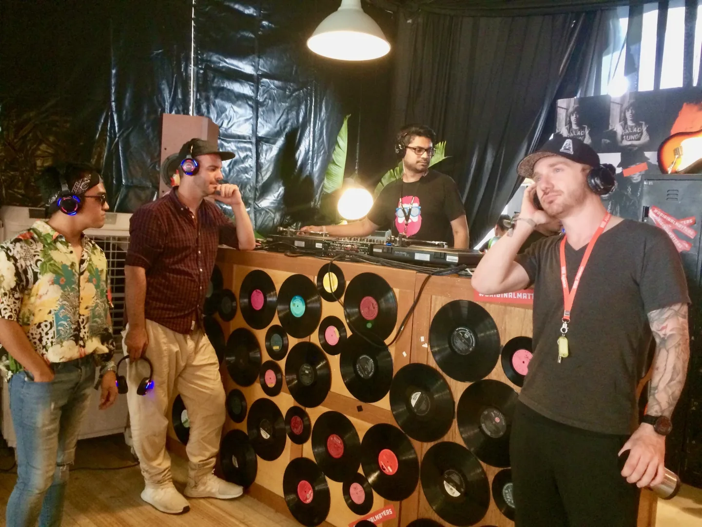 Silent Discotek DJs at the Good Vibes Festival 2018 headphone space