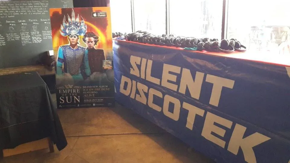 Silent Discotek station at the album launch