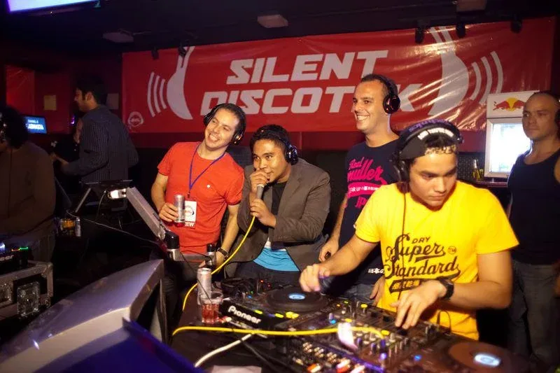 DJs at the Silent Discotek Preview Party