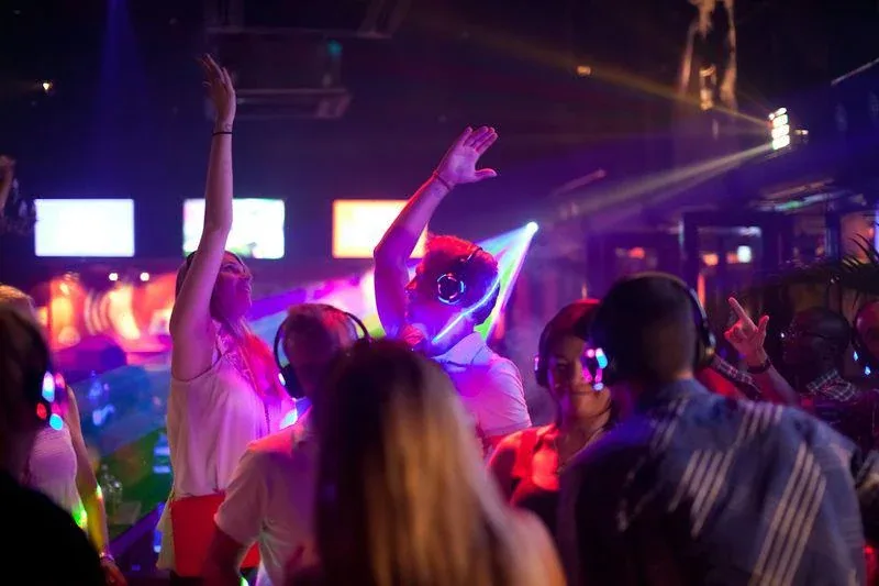 Guests moving together on the Preview Party dance floor